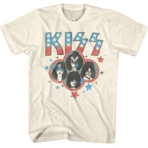 Kiss Americana Stars Natural T Shirt